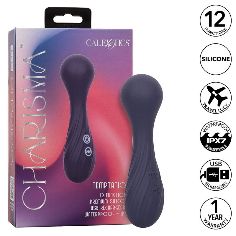 CALEXOTICS – CHARISMA TEMPTATION MASSAGER 12 FUNCTIONS PURPLE