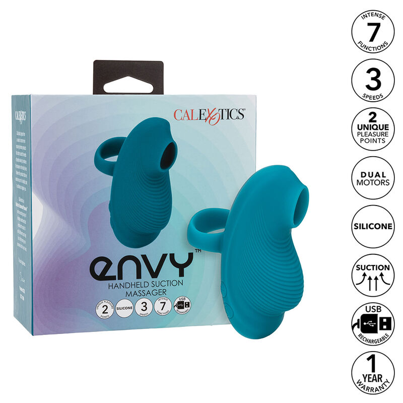 CALEXOTICS – ENVY HANDHELD ROLLING BALL MASSAGER 7 VIBRATIONS BLUE