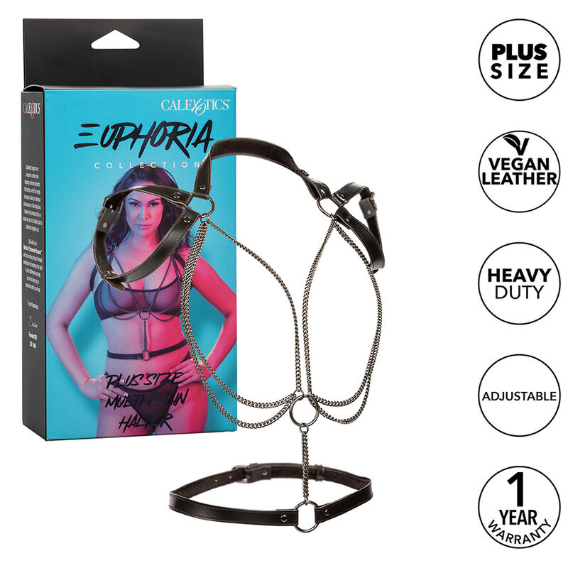 CALEXOTICS – EUPHORIA MULTICHAIN HALTER HARNESS PREMIUM PLUS SIZE