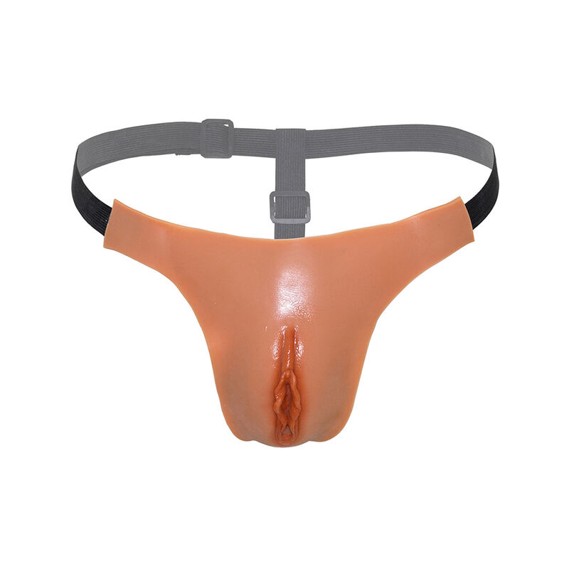 HIDDEN DESIRE – ALTER EGO ADJUSTABLE OPEN VAGINA STRING FLESH