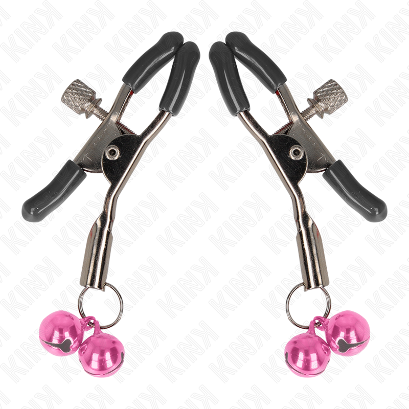 KINK – DOUBLE BELL NIPPLE CLAMP PINK 6 CM