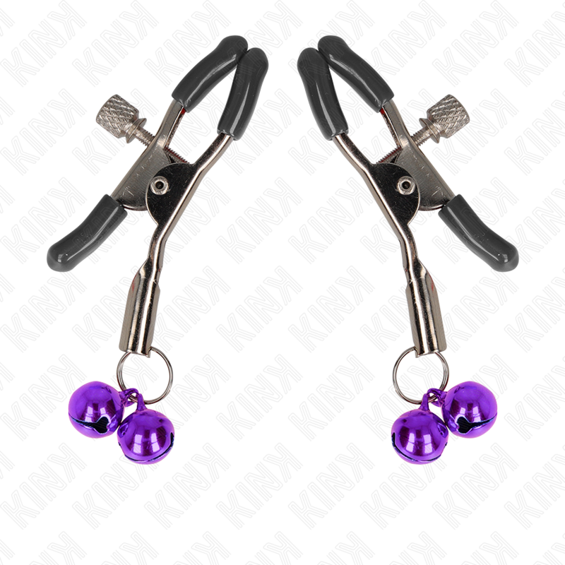 KINK – DOUBLE BELL NIPPLE CLAMP PURPLE 6 CM