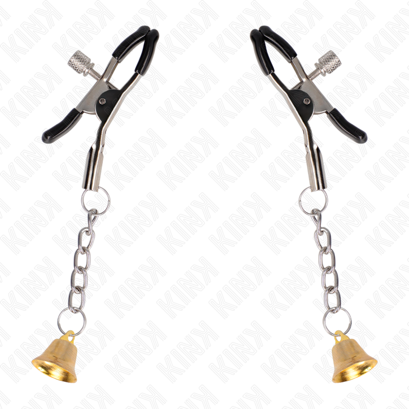 KINK – GOLD BELL PENDANT NIPPLE CLAMPS 6 CM