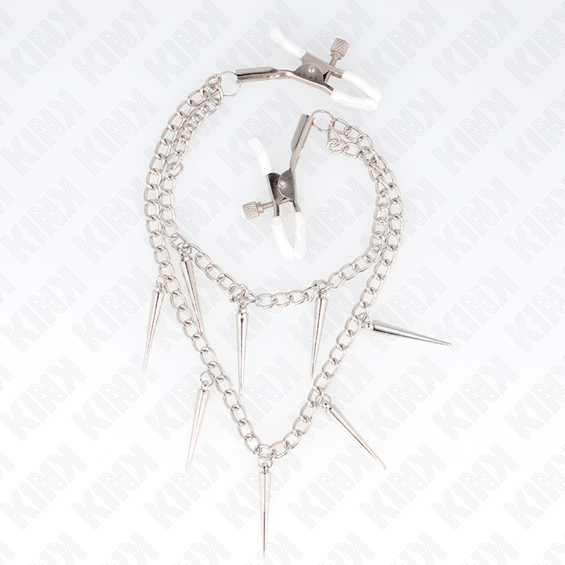 KINK – NIPPLE CLAMPS WITH SPIKES CHAINS 30 CM