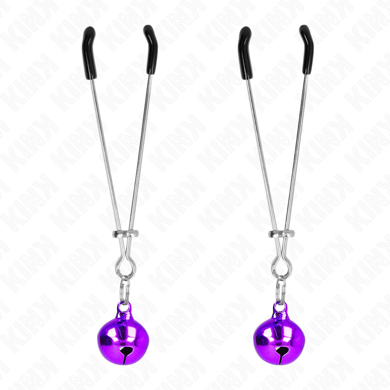 KINK – THIN BELL NIPPLE CLAMPS PURPLE 7 CM