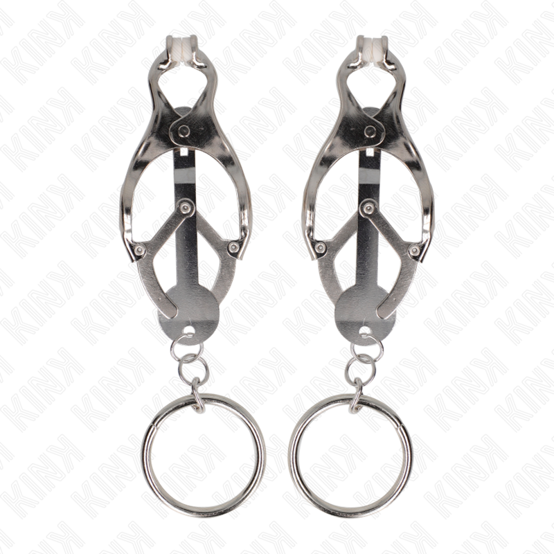KINK – O-RING JAPANESE CLOVER NIPPLE CLAMPS SILVER
