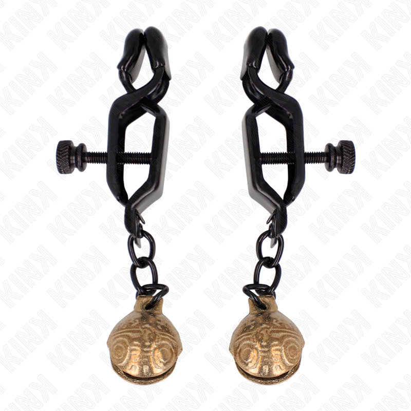 KINK – BELL JAW STYLE NIPPLE CLAMPS BLACK 7 CM