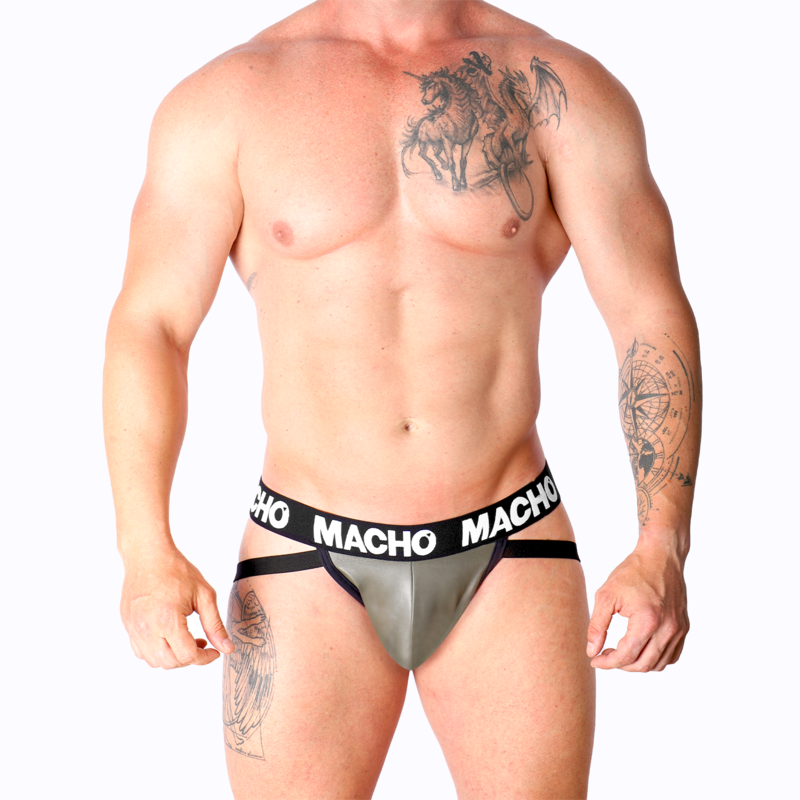 MACHO - MX27GR JOCK CUERO GRIS BEIGE XL - Image 5