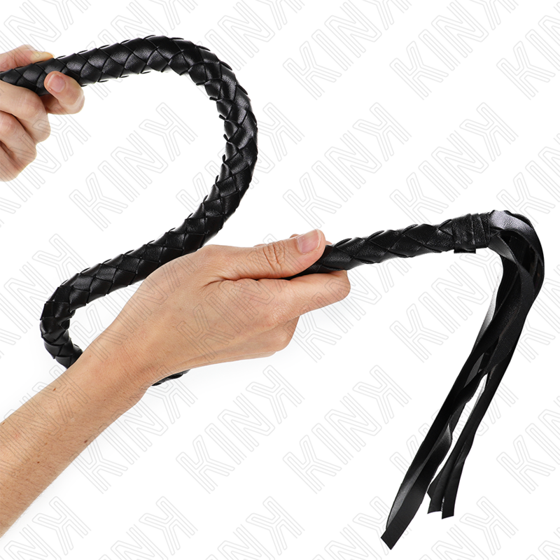KINK – SNAKE WHIP WITH BLACK HAND RING 65 CM