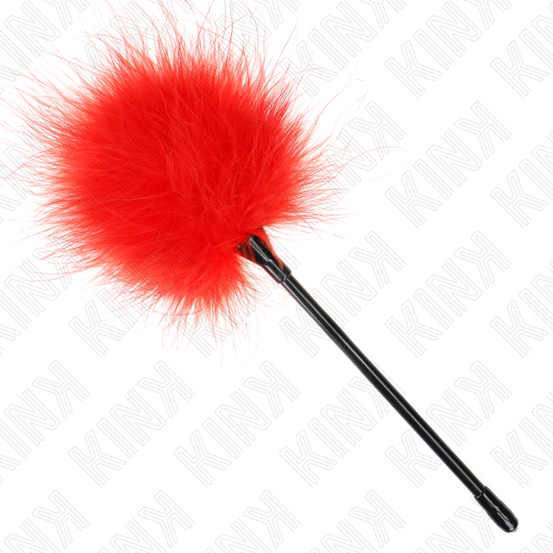 KINK – RED TICKLE FEATHERS USED FOR THE BONDAGE KIT 27 CM