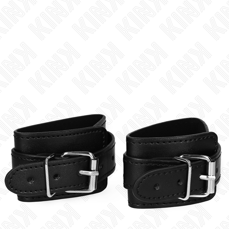 KINK – LOCKABLE DUNGEON WRIST RESTRAINTS BLACK ADJUSTABLE 21-28 CM X 5.5 CM