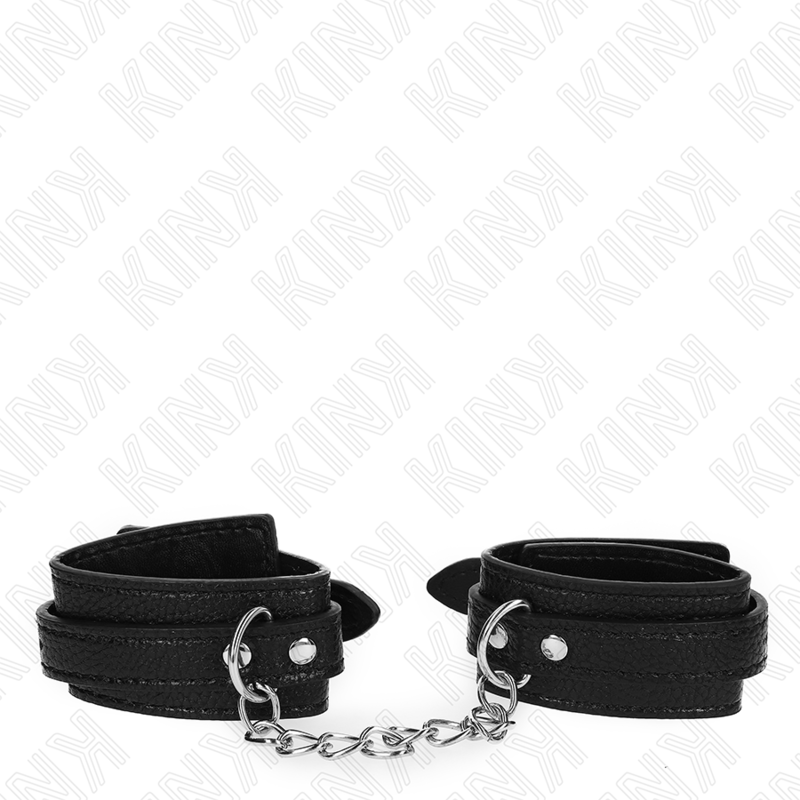 KINK – SNAKE PATTERN WRIST RESTRAINTS BLACK ADJUSTABLE 20-28 CM X 5.4 CM
