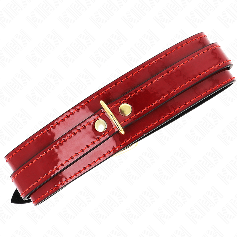 KINK – WINE RED ADJUSTABLE NECKLACE WITH GOLDEN DETAILS 29-42.5 CM X 4 CM