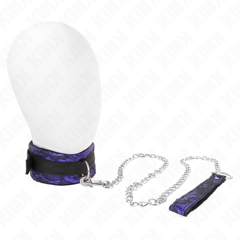 KINK – SHORT VELVET LACE NECKLACE WITH BELT 105 CM WITH NYLON TRIM 44 X 5.5 CM