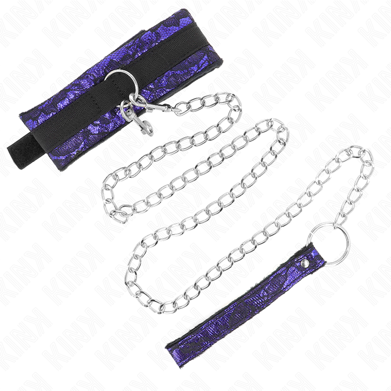 KINK – SHORT VELVET LACE NECKLACE WITH BELT 105 CM WITH NYLON TRIM 44 X 5.5 CM