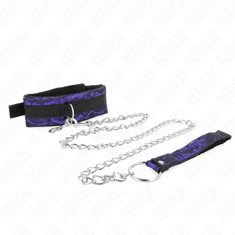 KINK - SHORT VELVET LACE NECKLACE WITH BELT 105 CM WITH NYLON TRIM 44 X 5.5 CM - Image 3