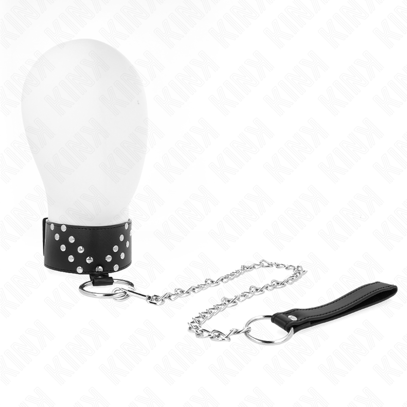 KINK – NECKLACE WITH BELT 65 CM WITH V RIVET ADJUSTABLE 36-43 CM X 5 CM