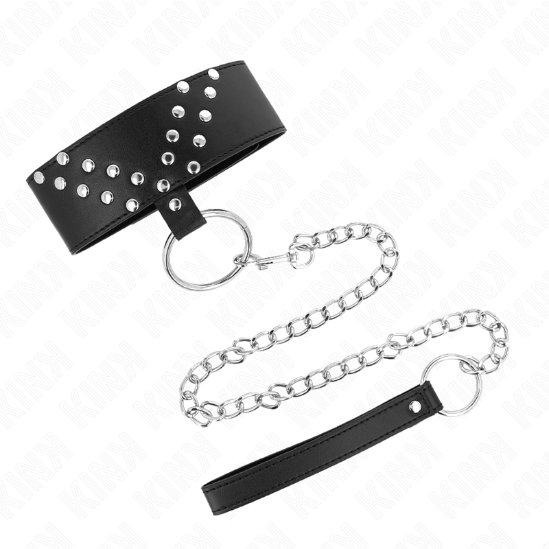 KINK – NECKLACE WITH BELT 65 CM WITH V RIVET ADJUSTABLE 36-43 CM X 5 CM
