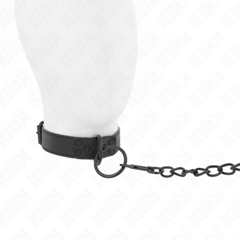 KINK - COLLAR WITH DARK LEASH 65 CM ADJUSTABLE 37-54 CM X 3 CM - Image 3