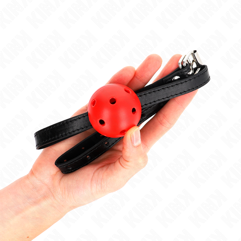 KINK - SIMPLICITY RED BREATHABLE 4.5 CM BALL GAG 62 x 1.5 CM - Image 3