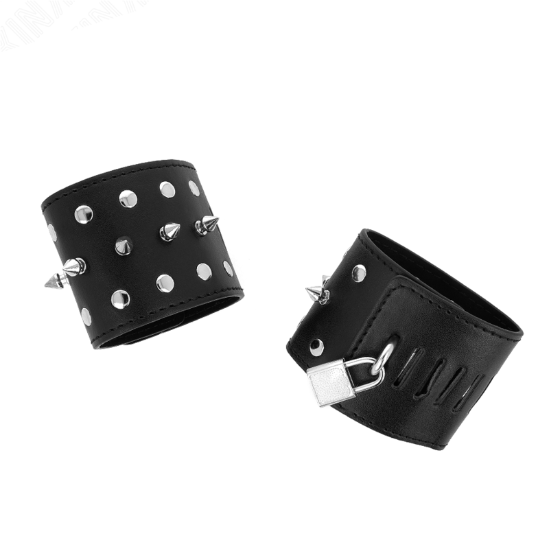 KINK – PUNK WRIST RESTRAINTS WITH SPIKES 25 X 6 CM