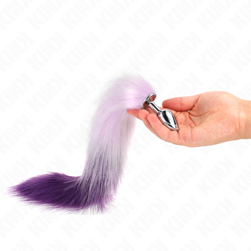 KINK – ANAL PLUG SIZE S 7 X 3 CM WITH SYNTHETIC TAIL 40 CM PURPLE