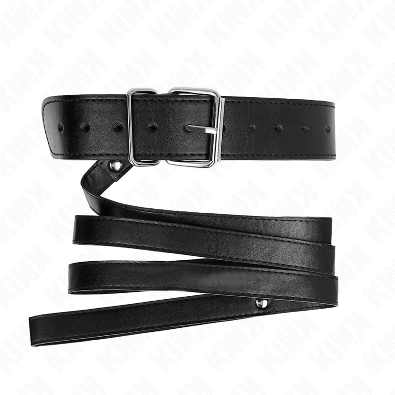 KINK - NECKLACE WITH BELT 116 CM BLACK STRAP ADJUSTABLE 32-50 CM X 8 CM - Image 4