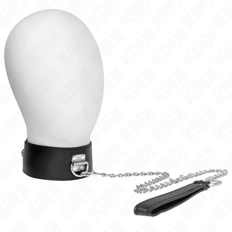 KINK – NECKLACE WITH BELT 65 CM WITH WIDE BLACK STRAP ADJUSTABLE 33.5-41 CM X 5 CM