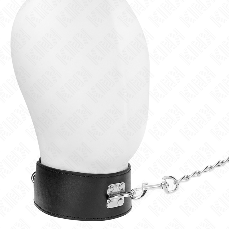 KINK – NECKLACE WITH BELT 65 CM WITH WIDE BLACK STRAP ADJUSTABLE 33.5-41 CM X 5 CM