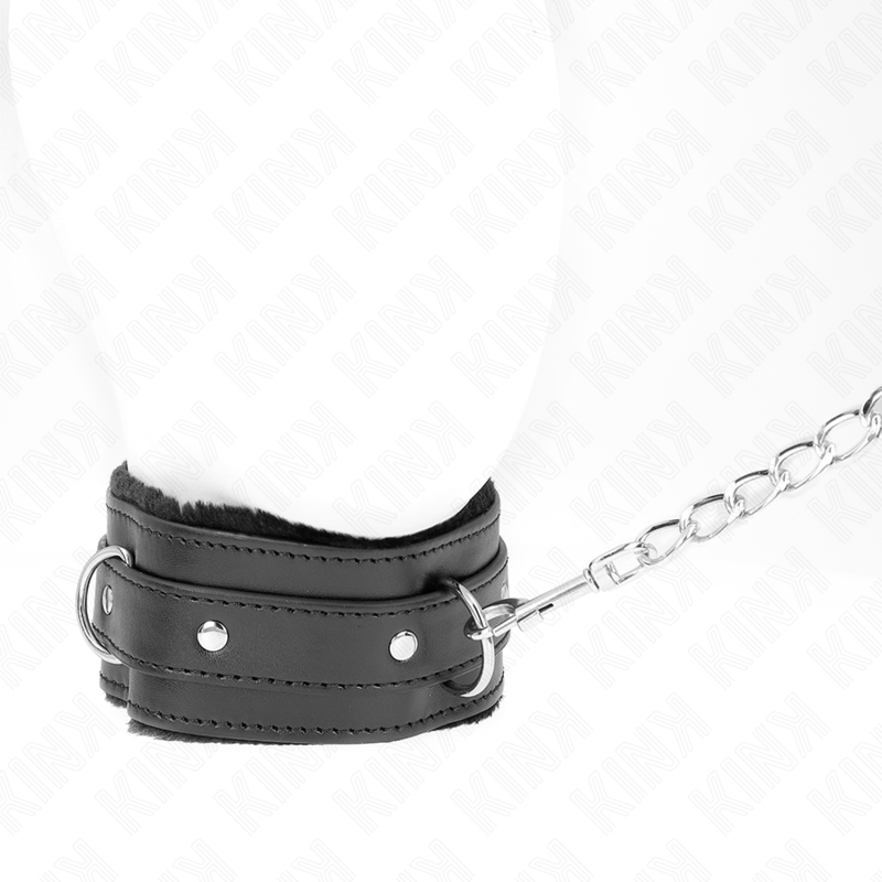 KINK – COLLAR WITH LEASH 65 CM WITH RESTRICTIONS BLACK 36-42 CM X 5.5 CM