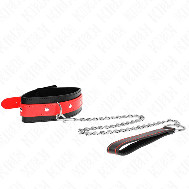 KINK – NECKLACE WITH RED STRAP 65 CM AJUSTABLE 36-43 CM X 5 CM