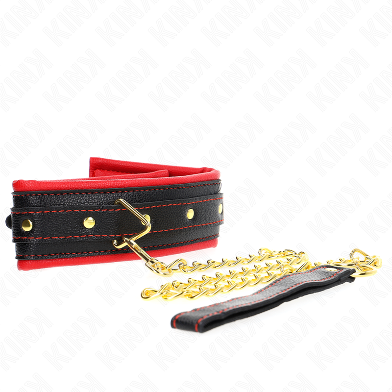 KINK – NECKLACE WITH SPONGE IMITATION LEATHER STRAP MODEL 2 ADJUSTABLE 37-54 CM X 3 CM