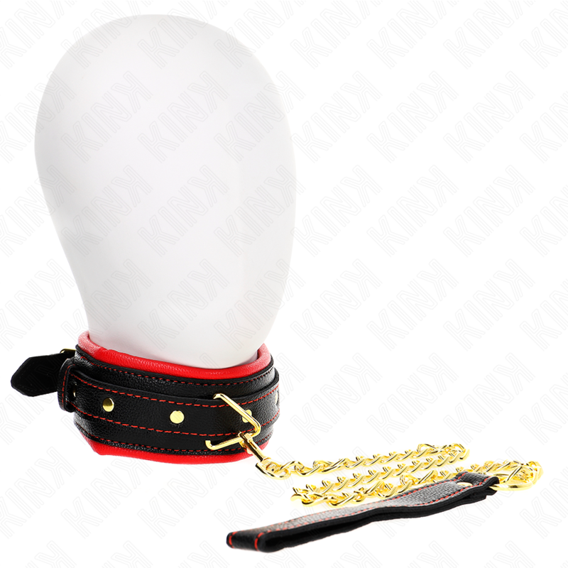 KINK – NECKLACE WITH SPONGE IMITATION LEATHER STRAP MODEL 2 ADJUSTABLE 37-54 CM X 3 CM