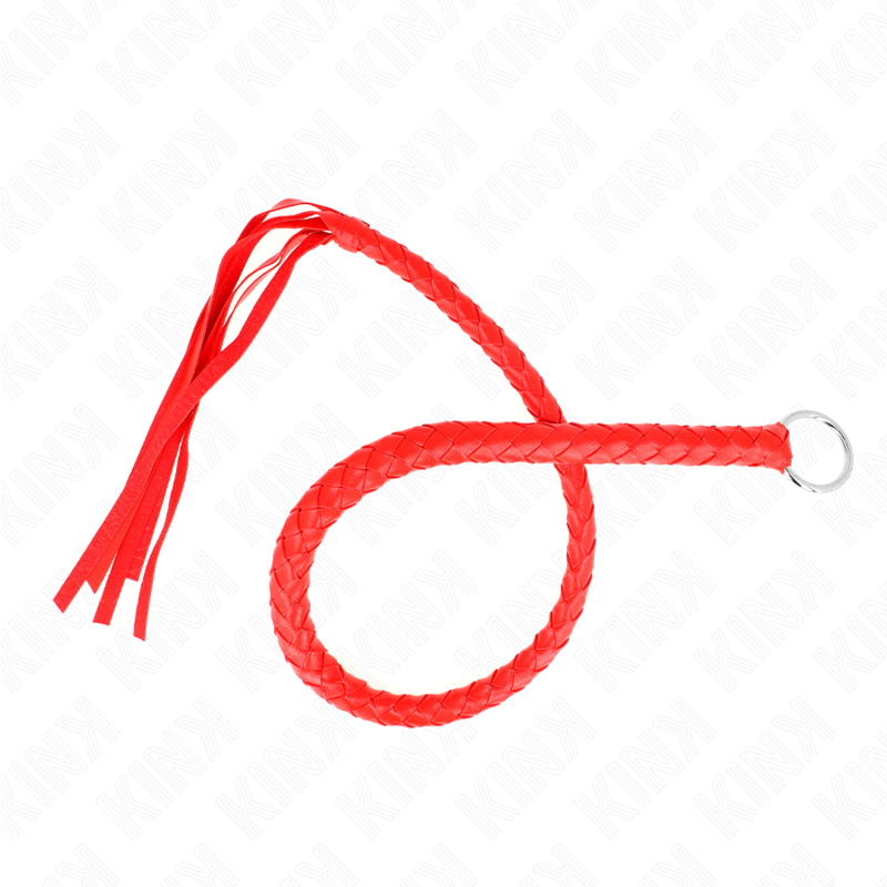 KINK – SNAKE WHIP WITH RED HAND RING 65 CM