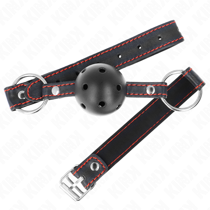 KINK – HOLLOW HARD BLACK BALL GAG MODEL 2 65 x 2.5 CM