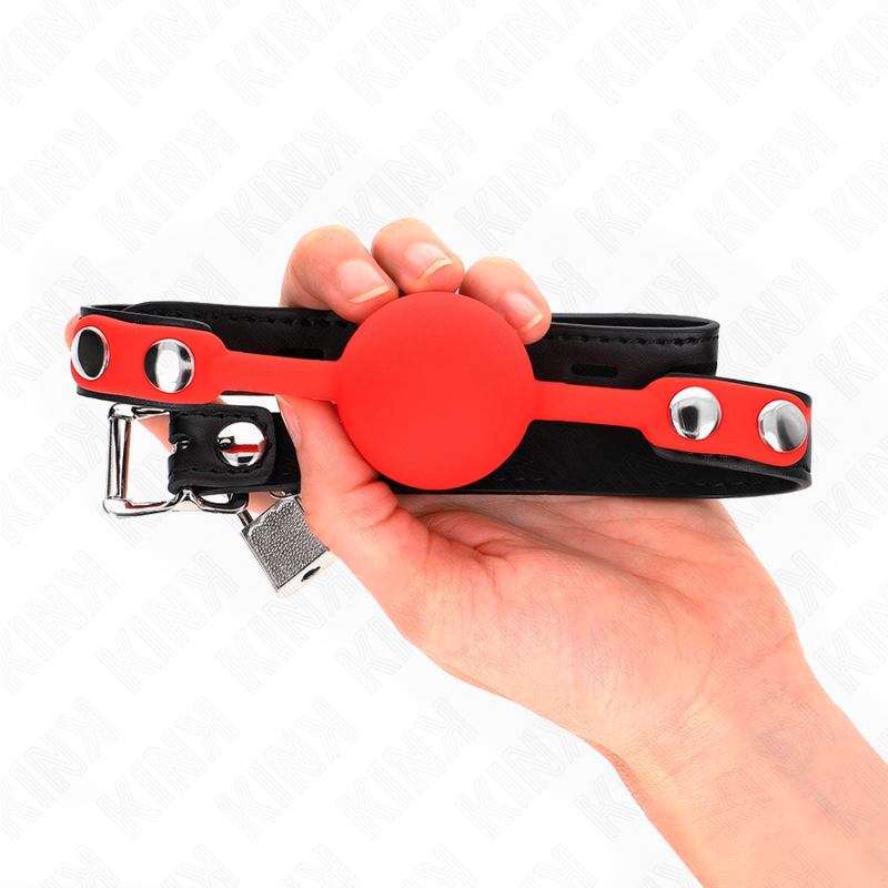 KINK – SILICONE BALL 4 CM GAG WITH LOCK 60 x 2 CM