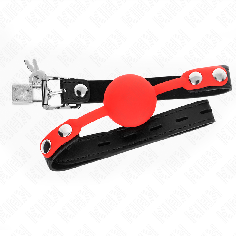 KINK – SILICONE BALL 4 CM GAG WITH LOCK 60 x 2 CM