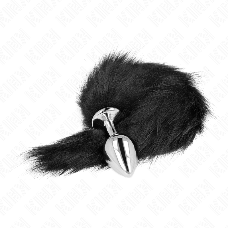 KINK – ANAL PLUG SIZE M 8 X 3.5 CM WITH SYNTHETIC TAIL 40 CM BLACK
