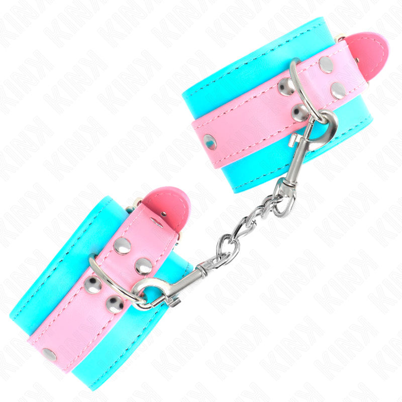 KINK – CUTE WRIST RESTRAINTS BLUE / PINK ADJUSTABLE 16-28 CM X 5 CM