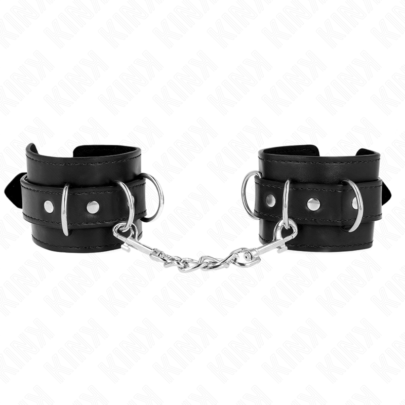 KINK – 3 D-RING WRIST RESTRAINTS ADJUSTABLE BLACK 17.5-25 CM X 6 CM