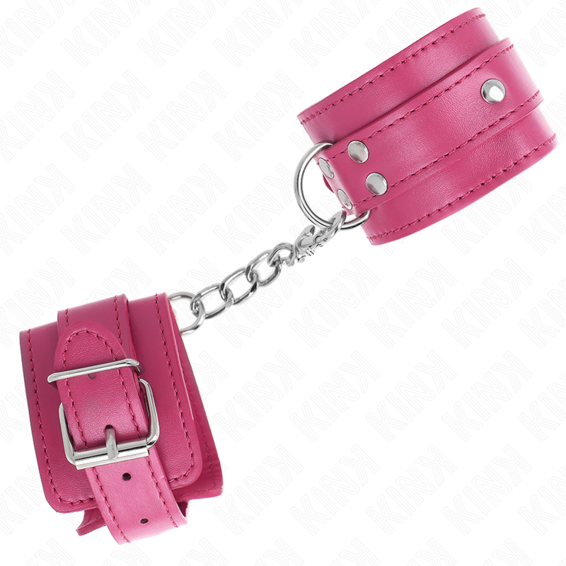 KINK – 3 D-RING WRIST RESTRAINTS ADJUSTABLE PINK 17.5-25 CM X 6 CM