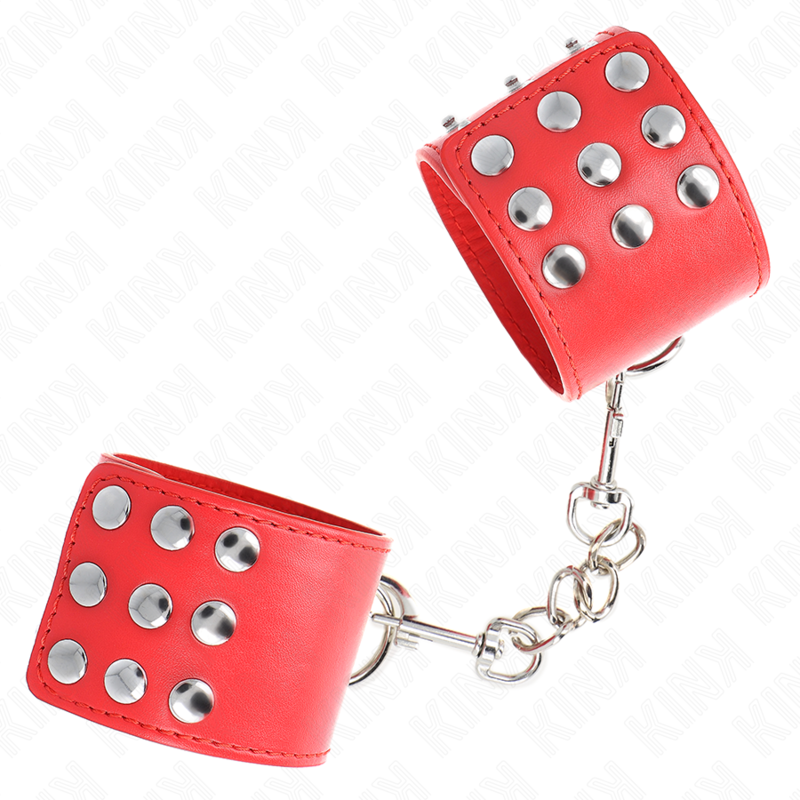 KINK – WRIST RESTRAINTS WITH SNAP FASTEN RED ADJUSTABLE 19-24 CM X 5.5 CM