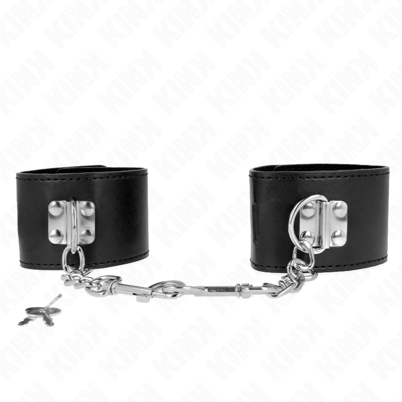KINK – WRIST RESTRAINTS WITH PADLOCK CLOSURE BLACK ADJUSTABLE 16-23 CM X 5.5 CM