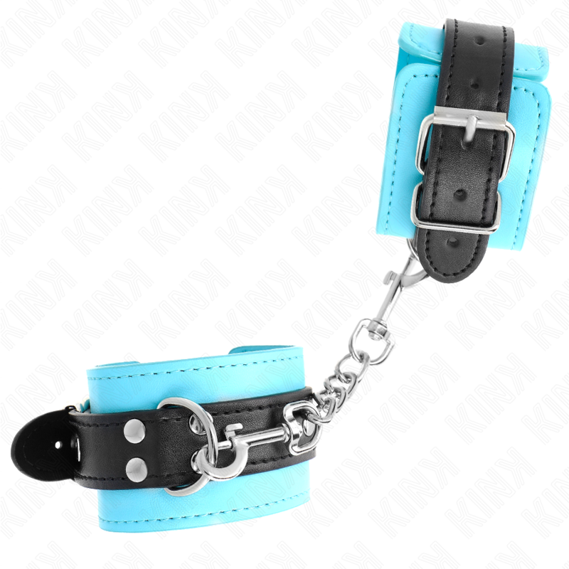 KINK – HOOK WRIST RESTRAINTS BLUE FUR LINED ADJUSTABLE 20-28 CM X 5.5 CM