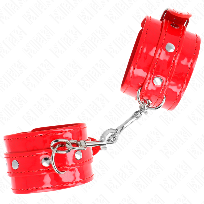 KINK – SHINY HAND CUFFS RED ADJUSTABLE 23-33 CM