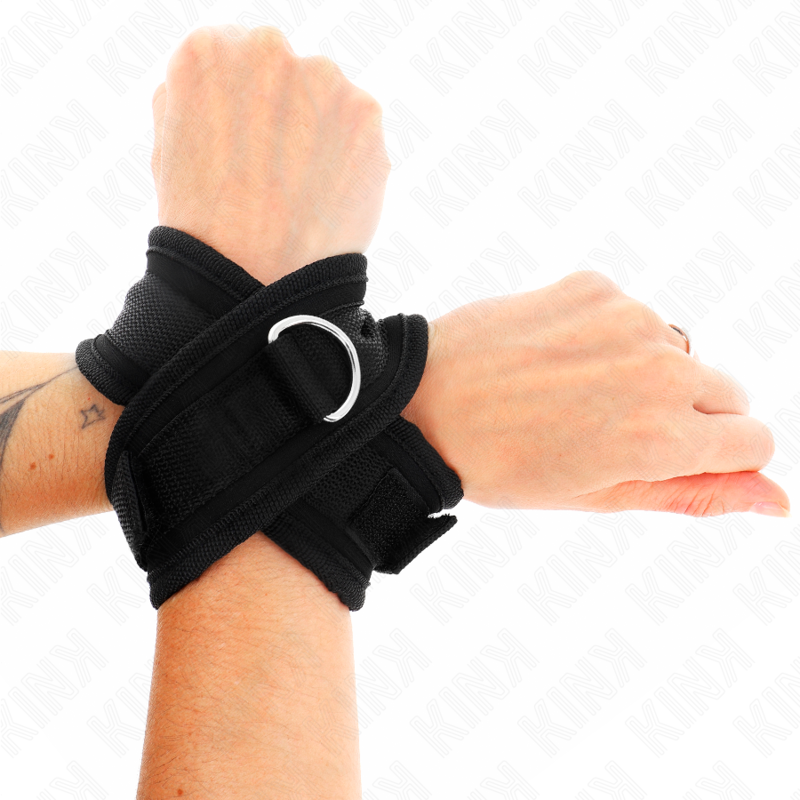 KINK – CROSS CUFFS BLACK 34 X 5.5 CM