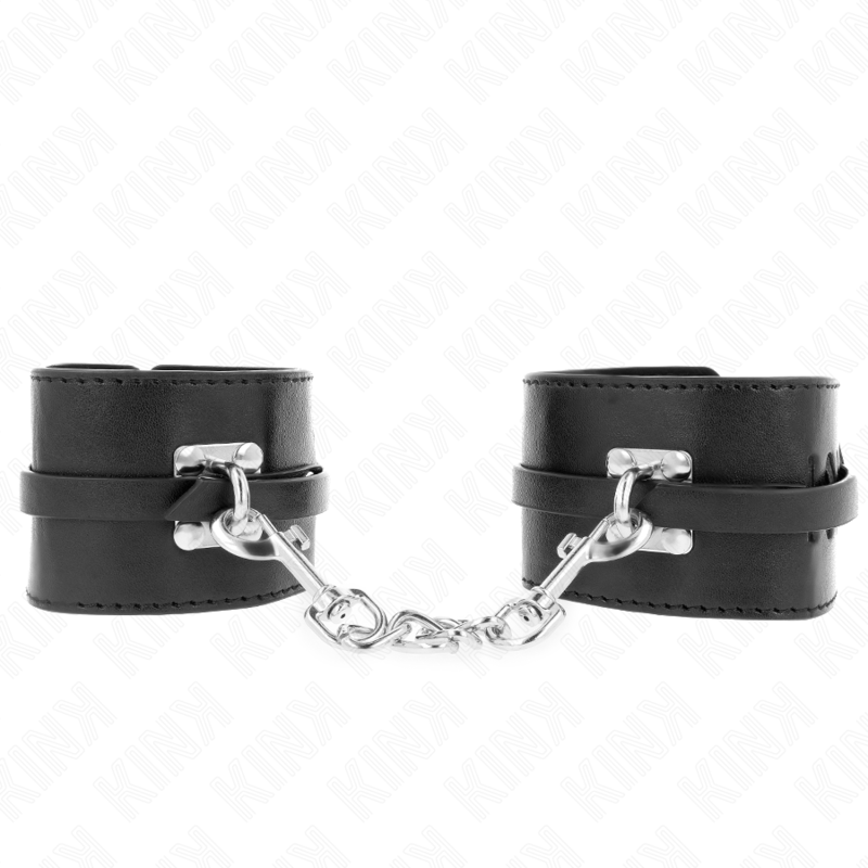 KINK – DELUXE LOCKING WRIST RESTRAINTS BLACK ADJUSTABLE 14.5-21 CM X 6 CM