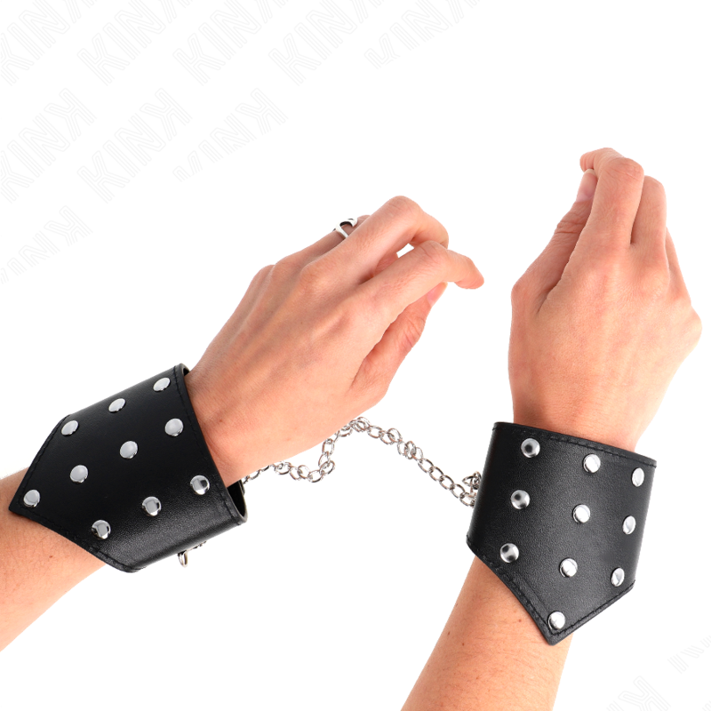 KINK - BLACK POINT STYLE WRISTBANDS WITH CHAIN ADJUSTABLE 17-23 CM X 8.5 CM - Image 4