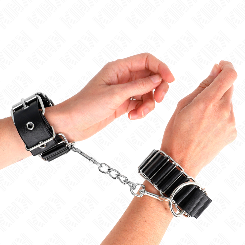 KINK - HINGE-LIKE THIN WRIST RESTRAINTS BLACK ADJUSTRABLE 16-22 CM X 3.5 CM - Image 4