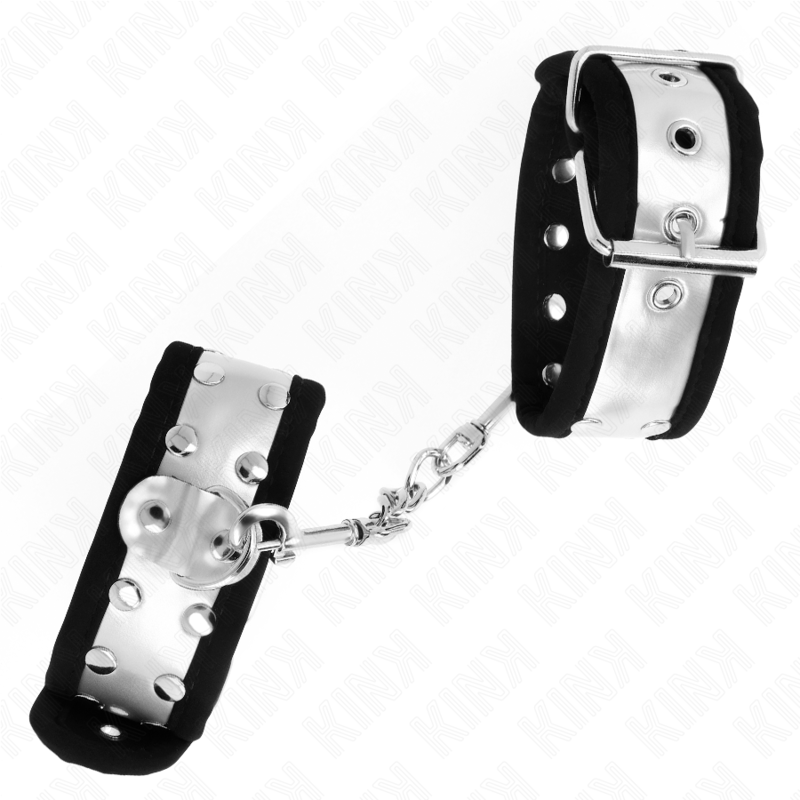 KINK – THIN WRIST RESTRAINTS BLACK / SILVER 30 X 4 CM